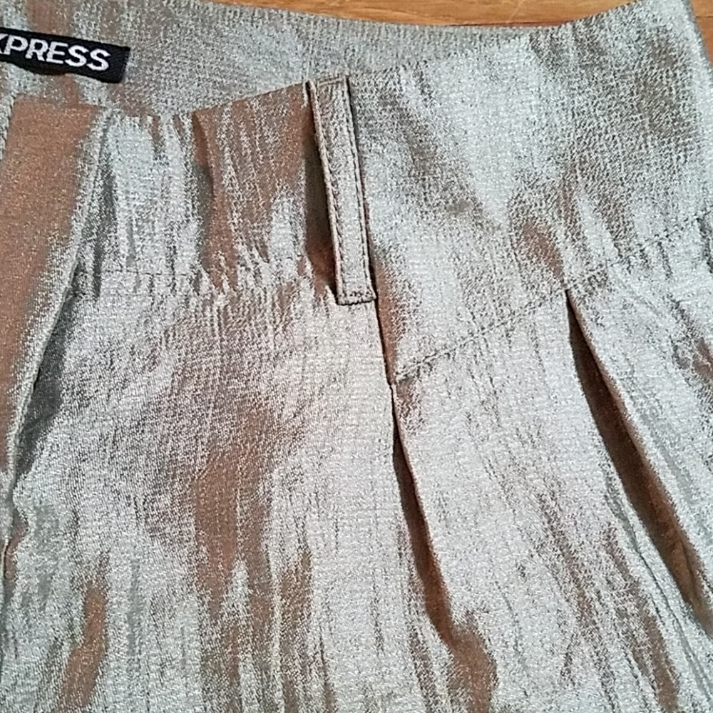 *Express Silver Pleated Shorts* - Picture 7 of 7